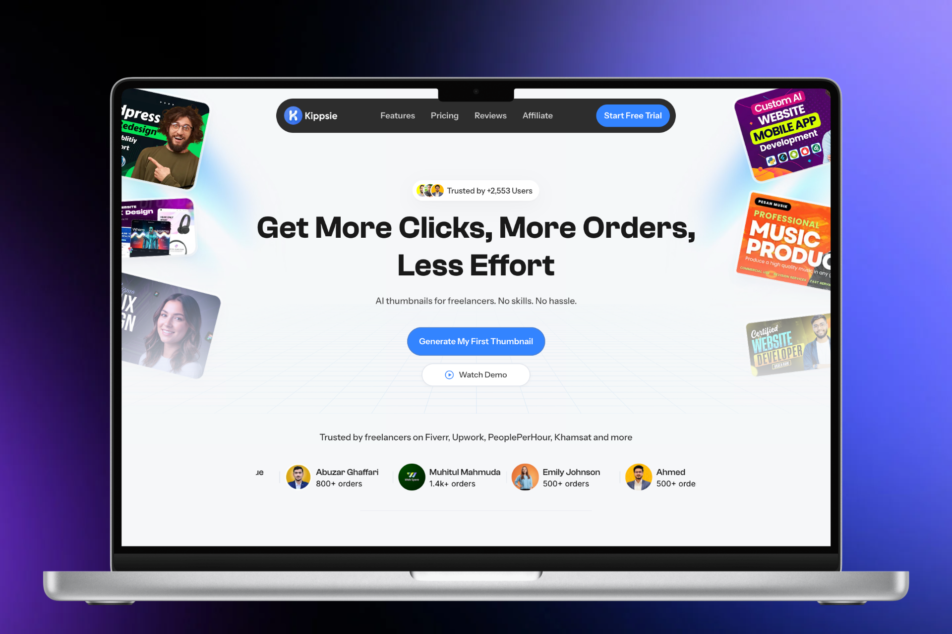 Kippsie — AI Thumbnails for Freelancers